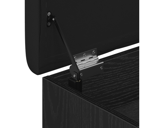 Banco de almacenamiento  Negro Roble 60x40x45 cm Madera elaborada