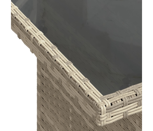 Conjunto de Sofás de Jardín de 8 Piezas con Cojines Rattan Gris Natural