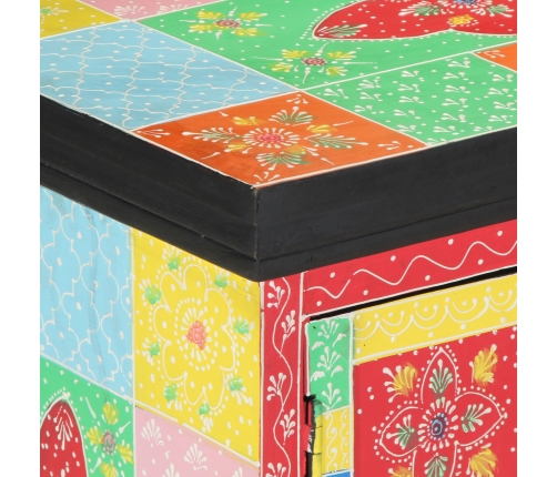 Mueble de TV Multicolor 100x35x50 cm Madera Sólida de Mango