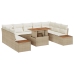 Conjunto de Sofá de Jardín  Conjunto de 6 Beige Ratán