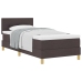 Cama de Resorte  con Colchón Marrón 90x200 cm Tela
