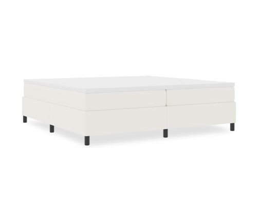 Cama de muelles  Crema 200x200 cm Tela pana