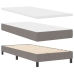 Cama con somier y colchón  en taupe 90x190 cm de tela