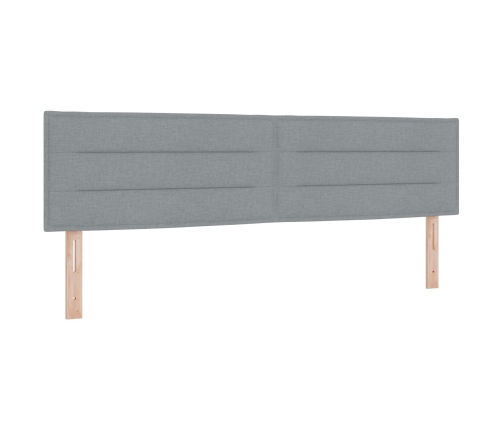 Cabecero  Diseño de Líneas Gris Claro 180 cm Tela