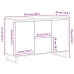 Mueble de almacenamiento Negro Roble 104x35x70 cm Madera Ingeniería