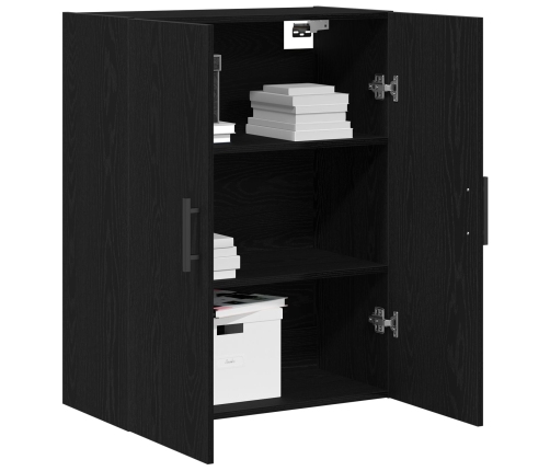 Gabinete Montado en la Pared  Negro Roble 69,5x34x90 cm Madera Ingeniería