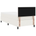Cama con Somier  con Colchón Crema 100x200 cm Tela de Terciopelo