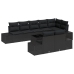 Conjunto de Sofá de Jardín Set de 9 Negro