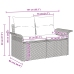Conjunto de Sofás de Jardín  Set de 6 Gris Rattan, Poliéster