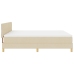Cama con Box Spring  con Colchón Crema 180x200 cm Tela