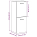 Armario de pared para baño  Negro Roble 30x30x80 cm Madera Fabricada
