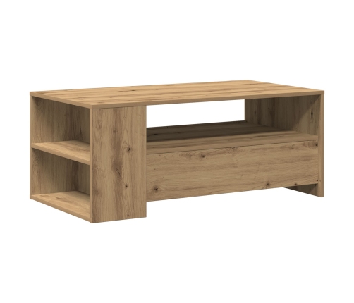 Mesa de Café  - Roble Artesanal - 102x55x43.5 cm - Hecha de Madera Elaborada
