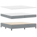 Cama de Resortes con Colchón Gris Claro 200x200 cm Tela