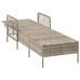 Tumbona Gris claro Ratán PE 157 x 55 x 92 cm Plegable Tumbona