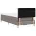 Cama Box Spring  con Colchón y LED Taupe 100x200 cm Tela
