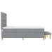 Cama Box Spring de  con colchón y banco gris claro 140x190 cm de tela