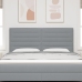 Cabecero LED Diseño Líneas Gris Claro 90 cm Tela