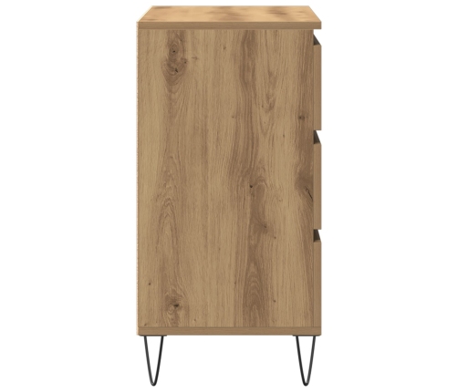 Aparador con Cajones de Roble Artesanal 60x35x70 cm Madera Engineered