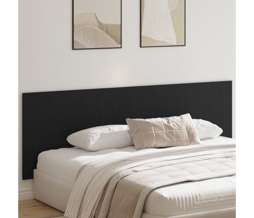 Cabecero de pared de roble negro  240x1.5x80 cm hecho de madera elaborada
