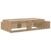 Estructura de cama de almacenamiento Roble artesanal 90 x 190 cm