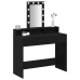 Mesa de tocador  con luces LED, Roble Negro, 100x41x140 cm