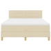 Cama con Box Spring y Colchón Crema 140x190 cm Tela