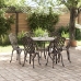 Conjunto de Comedor de Jardín de 7 Piezas de  en Aluminio Fundido Bronce