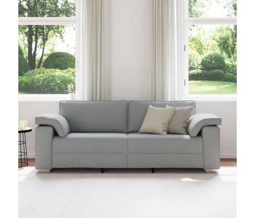 Sofá de 3 plazas  Gris claro 178 cm Tela