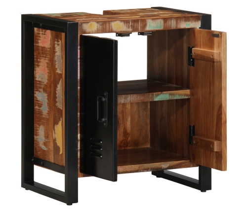 Armario de Baño  Multicolor 55x35x60 cm Madera Maciza Reciclada