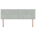 Cabecero de  con botones, tufted, gris claro, 140 cm, terciopelo