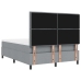 Cama con Box Spring  con Colchón Gris Claro 140x190 cm Tela