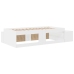 Cama  Blanca Madera de calidad 90 x 190 cm Con almacenamiento