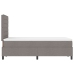 Cama Box Spring con Colchón Taupe 120x200 cm Tela