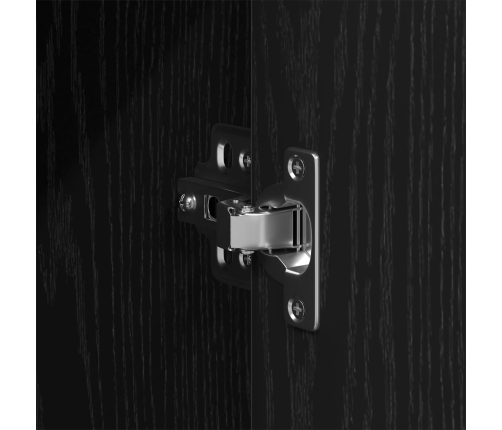 Armario de baño  Negro Roble 33x33x120,5 cm Madera elaborada