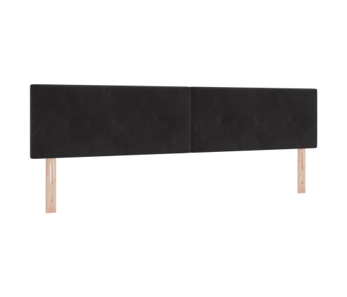 Cabecero  Botoné Negro 200 cm Terciopelo