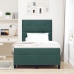 Cama Box Spring  con Colchón Verde Oscuro 120x200 cm Terciopelo