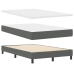 Cama con Somier con Colchón y Banco Gris Oscuro 120x200 cm Tela