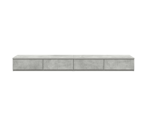 Mesa de Noche Gris Concreto Madera Elaborada 150 x 36.5 x 16.5 cm