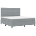 Cama con base de resortes  con colchón gris claro super king tela