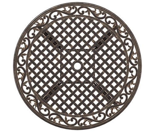 Conjunto de Comedor de Jardín de 5 Piezas  - Bronce Aluminio Fundido