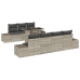 Conjunto de Sofás de Jardín de 8 Piezas con Cojines Rattan Gris Natural