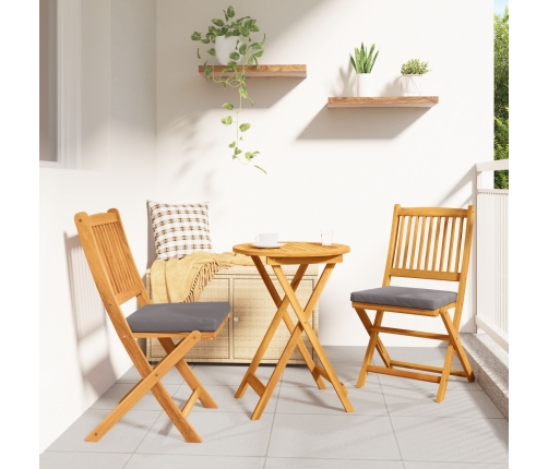 Conjunto de Bistro de Jardín  de 3 Piezas - Madera de Acacia Sólida