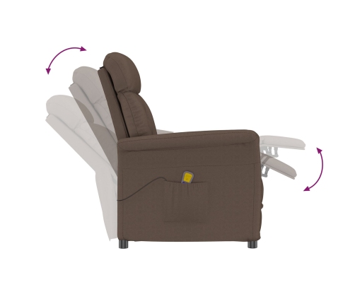 Sillón de masaje  en microfibra marrón
