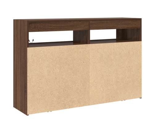 Aparador  Roble Marrón Madera de Ingeniería 116 x 30 x 75 cm