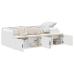 Estructura de Cama de Almacenamiento Blanca 75x190 cm