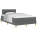 Cama Box Spring  con Colchón Gris Oscuro 120x200 cm Tela