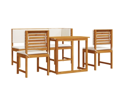Conjunto de Comedor de Jardín de 5 Piezas de Madera Maciza de Acacia
