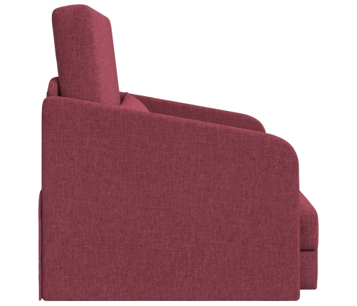 Sofá cama de suelo  2 en 1 Rojo Vino 65x80x83 cm Tela