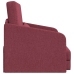 Sofá cama de suelo  2 en 1 Rojo Vino 65x80x83 cm Tela