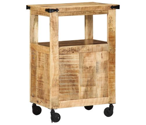 Carro de Cocina 55x40x80 cm Madera Maciza Rústica de Mango